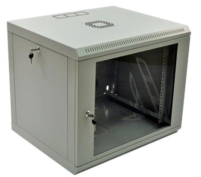 9U Шкаф 19" , 600x500x507мм (Ш*Г*В), эконом, акриловое стекло, серый 26501 фото